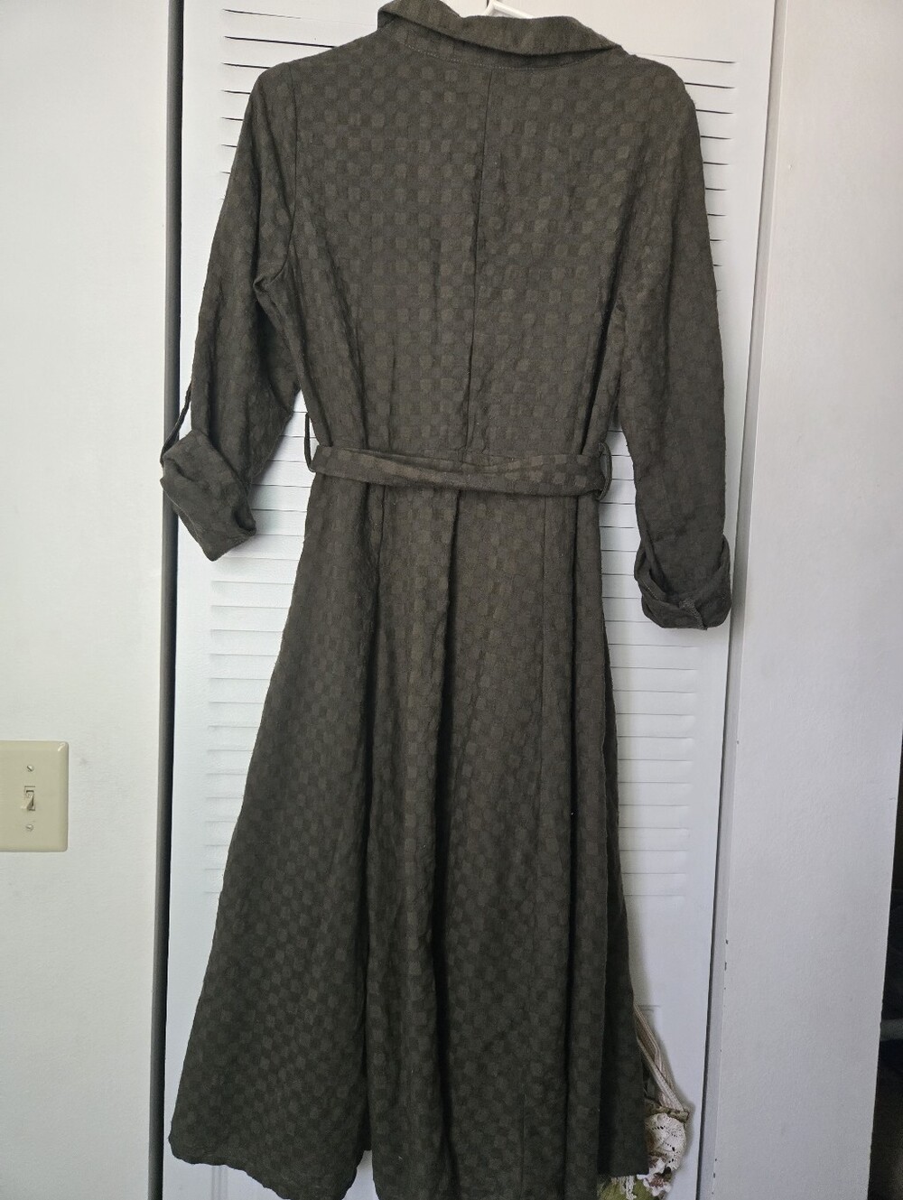 Dark Green Midi Dress Size S/M - Picture 2 of 3